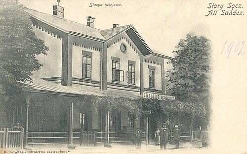 Stacja kolejowa „Alt Sandez” w 1902 r. – kolej dotarła tu w 1876 r.